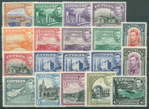 Zypern 1938 Bauwerke Landschaften 136/54 mit Falz