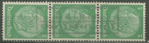 Dt. Reich 1933 Hindenburg 3er-Streifen 515 mit Landpoststempel