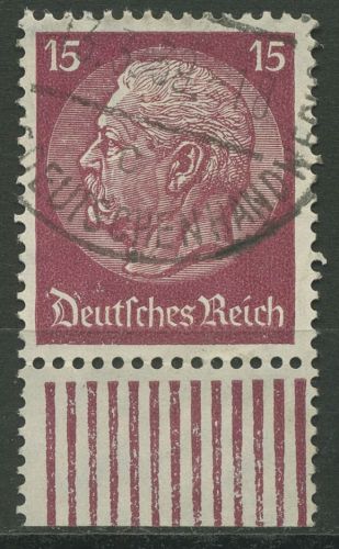Deutsches Reich 1933 Hindenburg Walzenunterrand 520 W UR gestempelt