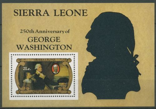 Sierra Leone 1982 250. Geburtstag George Washington Block 10 postfrisch (C42203)