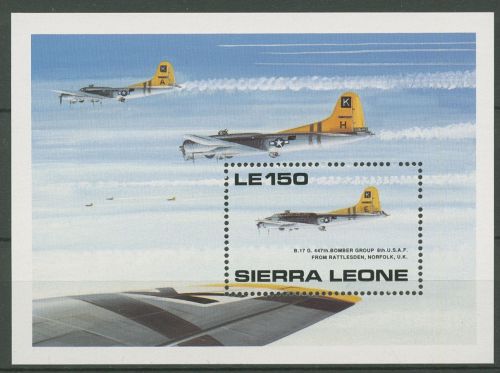 Sierra Leone 1990 Kampfflugzeuge Boeing Block 122 postfrisch (C42242)
