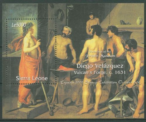 Sierra Leone 2000 ESPANA Gemälde des Prado-Museum Block 474 postfrisch (C42250)