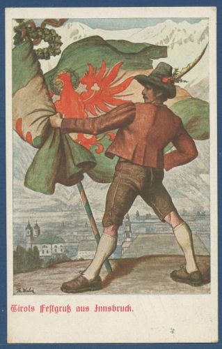 Tiroler Landes-Jahrhundertfeier Innsbruck 1909, gelaufen (AK5489)