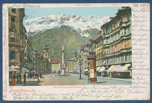 Innsbruck Maria-Theresien-Straße, gelaufen 1902 (AK5483)
