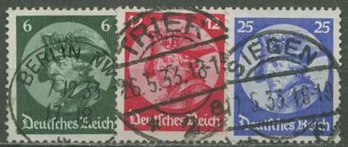 Deutsches Reich 1933 Friedrich der Große 479/81 TOP-Stempel