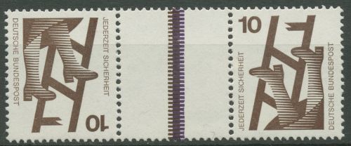 Bund 1972 Unfallverhütung ZD KZ 9b.1 (Strl. durchgehend) postfrisch