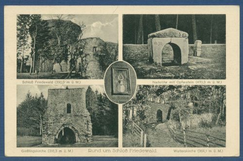 Rund um Schloß Friedewald kreis Hersfeld, gelaufen 1943 als Feldpost (AK5466)