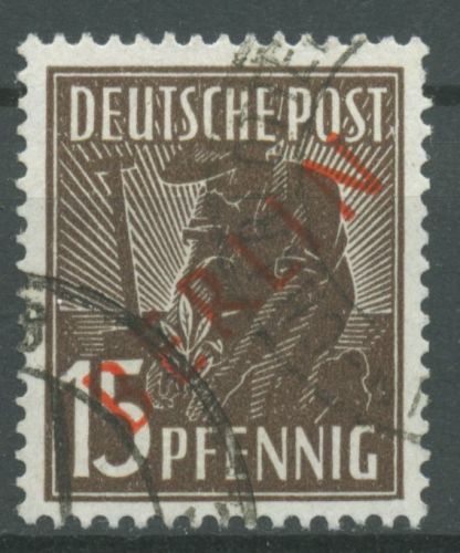Berlin 1949 Rotaufdruck 25 gestempelt