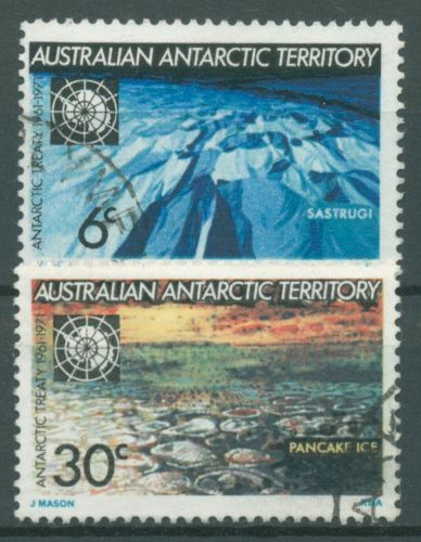 Austral. Antarktis 1971 Antarktisabkommen Pancake-Eis 19/20 gestempelt