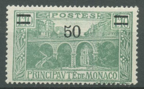 Monaco 1931 Ansichten Viadukt neuer Wertaufdruck 115 postfrisch