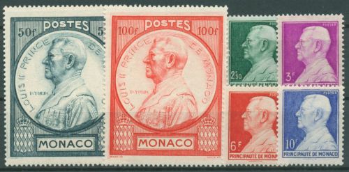 Monaco 1946 Fürst Louis II. 309/14 postfrisch