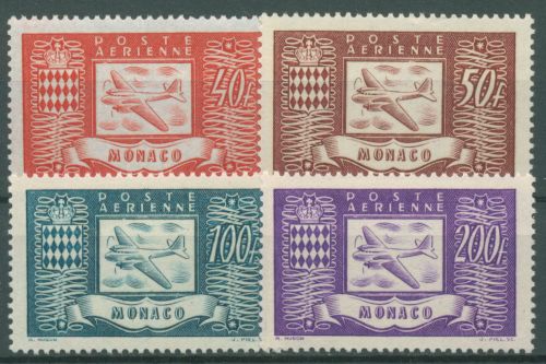 Monaco 1946 Flugzeug Douglas DC 3, Wappen 317/20 postfrisch