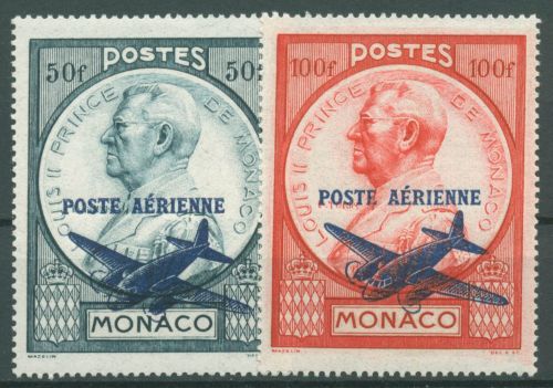 Monaco 1946 Flugzeug Douglas DC 3, Fürst Louis II. 315/16 postfrisch