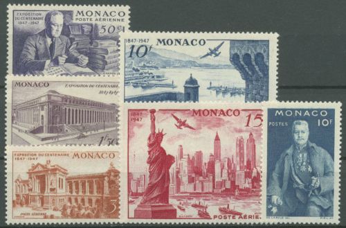 Monaco 1947 Int. Briefmarkenausstellung New York 331/36 postfrisch