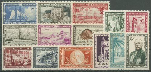 Monaco 1949 Fürst Albert I. Sehenswürdigkeiten 357/70 postfrisch