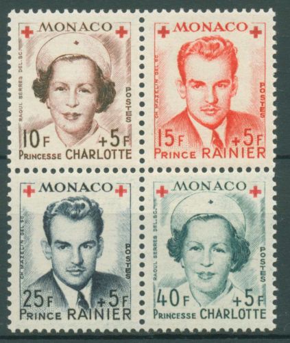 Monaco 1949 Rotes Kreuz Prinzessin Charlotte Fürst Rainier 397/00 A postfrisch