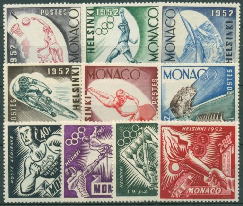 Monaco 1953 Olympische Sommerspiele´1952 Helsinki 458/67 postfrisch