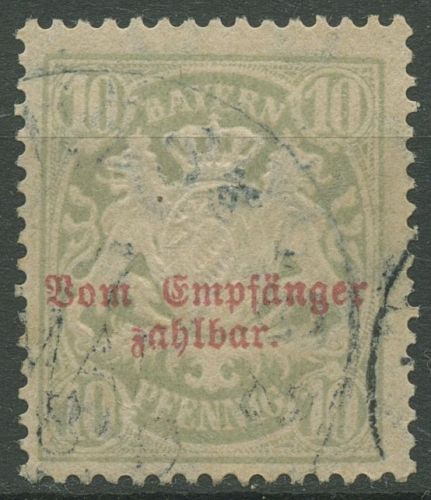 Bayern Portomarken 1888/1903 Staatswappen auf Ornament P 12 Bx gestempelt