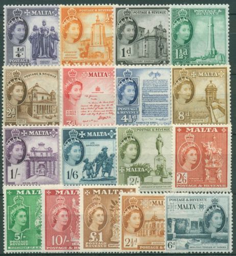 Malta 1956 Königin Elisabeth II. Sehenswürdigkeiten 237/53 postfrisch