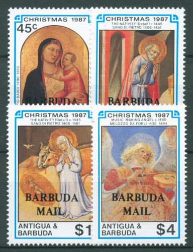 Barbuda 1988 Weihnachten Gemälde 1022/25 postfrisch