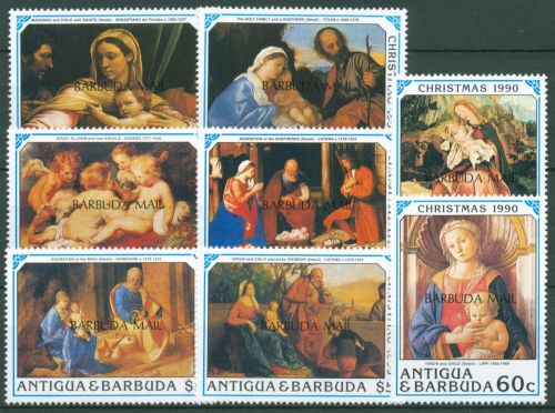 Barbuda 1990 Weihnachten Gemälde 1257/64 postfrisch
