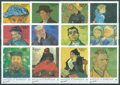 Barbuda 1992 Gemälde Vincent v. Gogh 1353/64 postfrisch