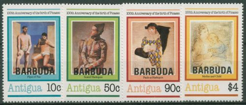 Barbuda 1981 Pablo Picasso Gemälde 544/47 postfrisch