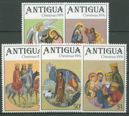 Antigua 1976 Weihnachten Gemälde 442/46 postfrisch