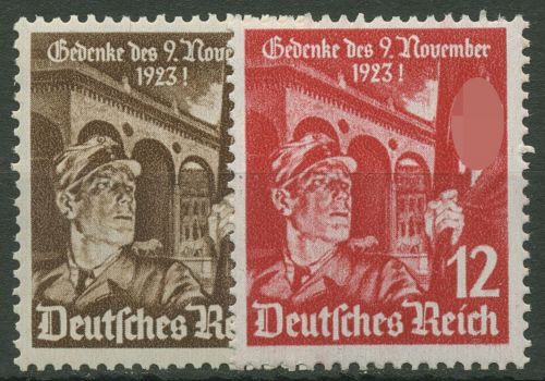 Deutsches Reich 1935 12. Jahrestag Marsch a. d. Feldherrnhalle 598/99 postfrisch