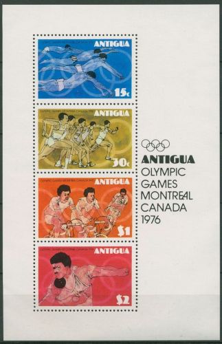 Antigua 1976 Olympia Sommerspiele Montreal Block 25 postfrisch (C94127)