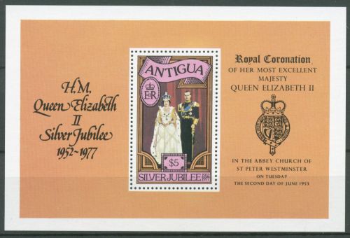 Antigua 1977 25 Jahre Königin Elisabeth II. Block 28 postfrisch (C65842)