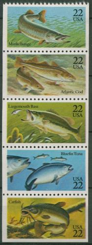 USA 1986 Fische: Kabeljau, Katzenwels 1792/96 ZD postfrisch (C73410)