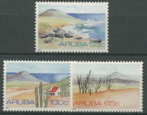 Aruba 1991 Landschaften, Kakteen 86/88 postfrisch