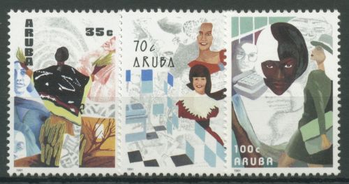 Aruba 1991 Berufe Frauen 89/91 postfrisch