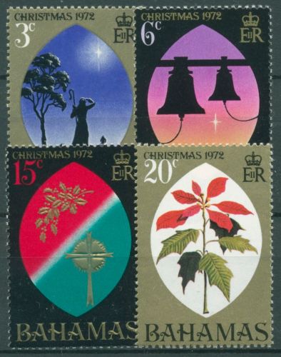 Bahamas 1972 Weihnachten Weihnachtsmotive 344/47 postfrisch