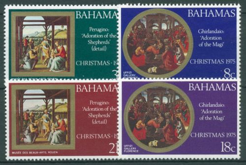 Bahamas 1975 Weihnachten Gemälde 388/91 postfrisch