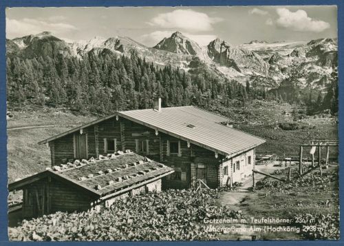 Berggaststätte Springlkaser Gotzenalm Berchtesgaden, gelaufen 1960 (AK5502)