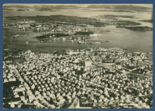 Norwegen Stavanger Zentrum Hafen Luftbild, ungebraucht beschrieben (AK5497)