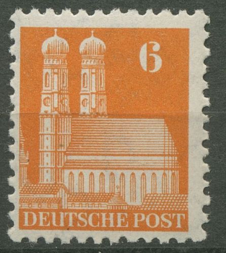 Bizone 1948 Bauten mit weiter Zähnung 77 WF postfrisch
