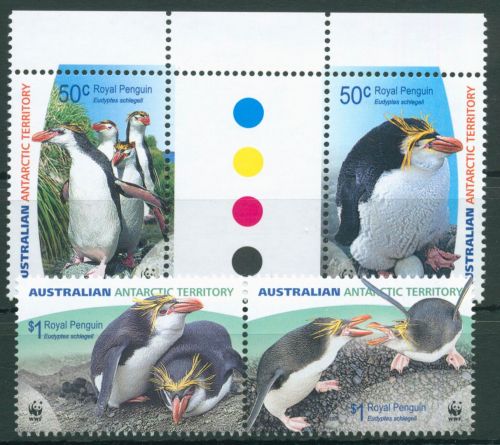 Austral. Antarktis 2007 WWF Naturschutz Haubenpinguin 169/72 ZD postfrisch