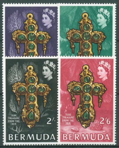 Bermuda-Inseln 1969 Wrackschätze Goldschmuck Kreuz 223/26 postfrisch