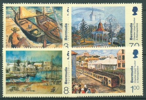 Bermuda-Inseln 2001 Gemälde Fischerboot Hafen Bahnhof 805/08 postfrisch