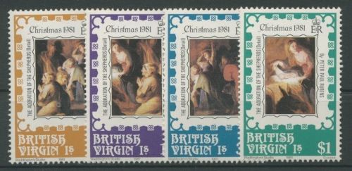 Britische Jungferninseln 1981 Weihnachten Gemälde P.P. Rubens 419/22 postfrisch