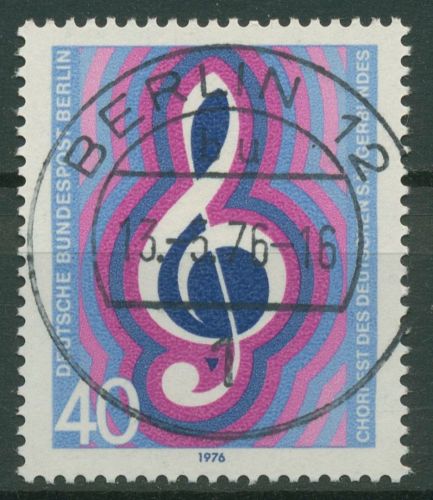 Berlin 1976 Sängerbund Chorfest Violinschlüssel 522 mit TOP-Stempel Berlin