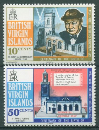 Britische Jungferninseln 1974 Winston Churchill 278/79 postfrisch