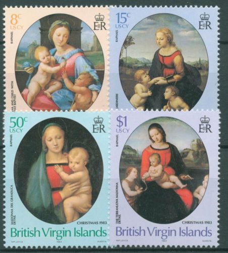 Britische Jungferninseln 1983 Weihnachten Gemälde 460/63 postfrisch