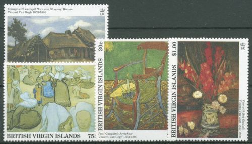 Britische Jungferninseln 1991 Gemälde Vincent v.Gogh 744/47 postfrisch