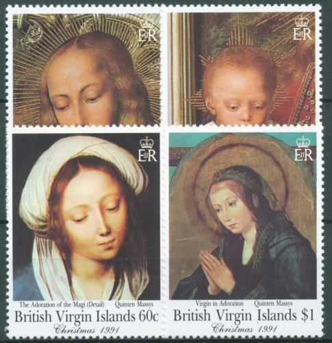 Britische Jungferninseln 1991 Weihnachten Gemälde 749/52 postfrisch