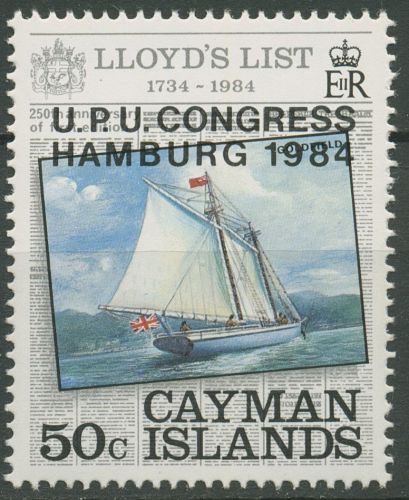 Cayman Islands 1984 UPU Weltpostkongress Hamburg Segelschiff 531 postfrisch