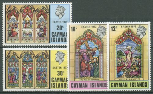 Cayman Islands 1973 Ostern Kirchenfenster 309/12 postfrisch